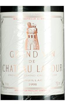 法国拉图庄干红葡萄酒1998原瓶进口红酒