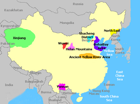 中国四大葡萄产区